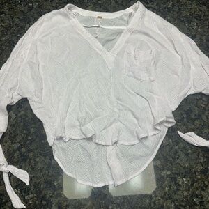 Free People Linen Long Sleeve Shirt